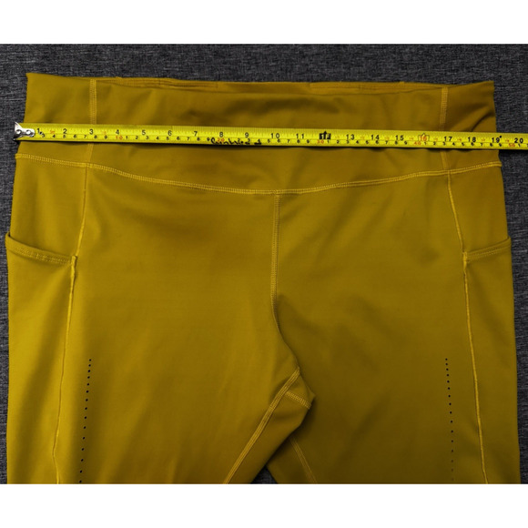 Brooks Womens Method 7/8 Tight Leggings Activewear Golden Hour Yellow Sz 2XL - Picture 5 of 9